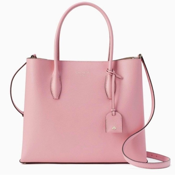 🔥🔥🔥Kate Spade Eva Breeze Pink Leather Medium Satchel Handbag - Picture 3 of 11